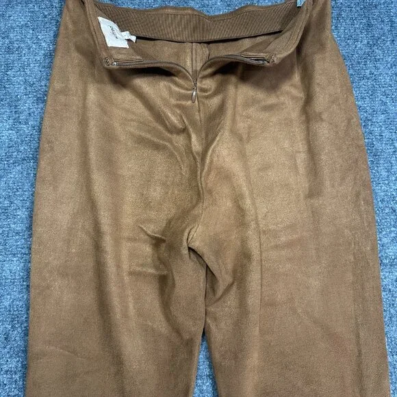 Wilfred Pants Womens 0 Brown Faux Suede Back Zip Tapered Leg - Picture 8 of 8